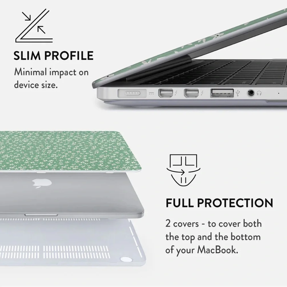 Lush Meadows Floral MacBook Cover